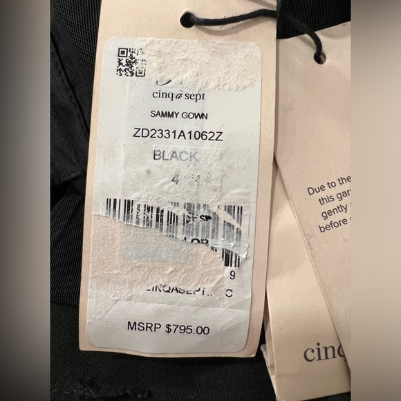 Cinq a Sept Sammy Embellished Crepe Strapless Gown Dress - Picture 8 of 11